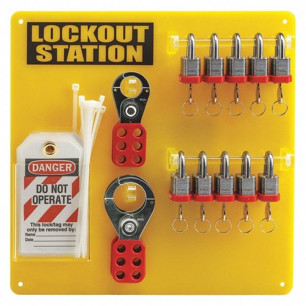 Condor Padlock Station, Black/Yellow, 13-1/2" H - 437R74