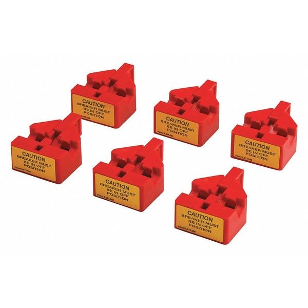 Condor Circuit Breaker Lockout, Red, 1-7/8" H, PK6 - 437R25