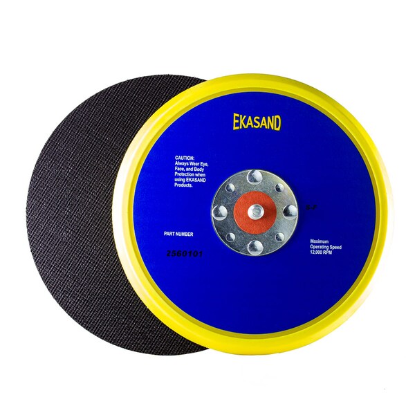 Uneeda Ekasand Sanding Disc Pad 6 Inch No Hole, Low Profile, 4-Rivet Hook face for Hook & Loop - P-101420