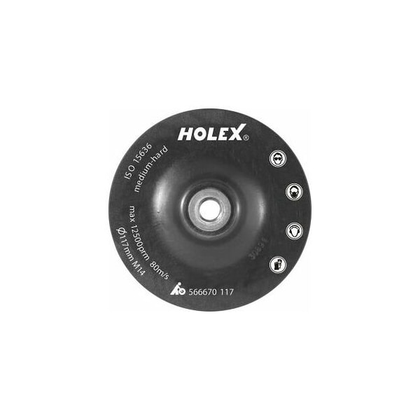Holex Fiber Disc Backing Pad, Medium Hard/Ribbed, for 180 mm Discs - 566670 172