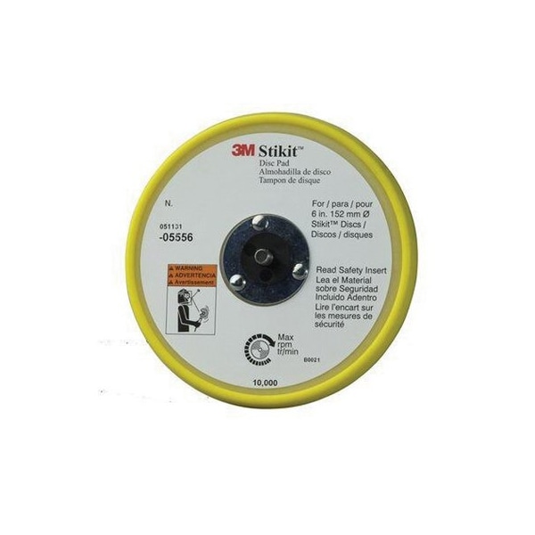 3M 3M Stikit Low Profile Disc Pad, 05556, 6 in x 3/8 in x 5/16-24 Ext - 7000119808