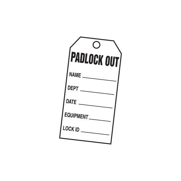 Accuform PADLOCK OUT TAG 3 X 1 12 PFCARDSTOCK KCC312 - KCC312