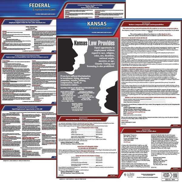 Jj Keller LaborLaw Poster, Fed/STA, KS, ENG, 20inH, 1yr - 100-KS-1