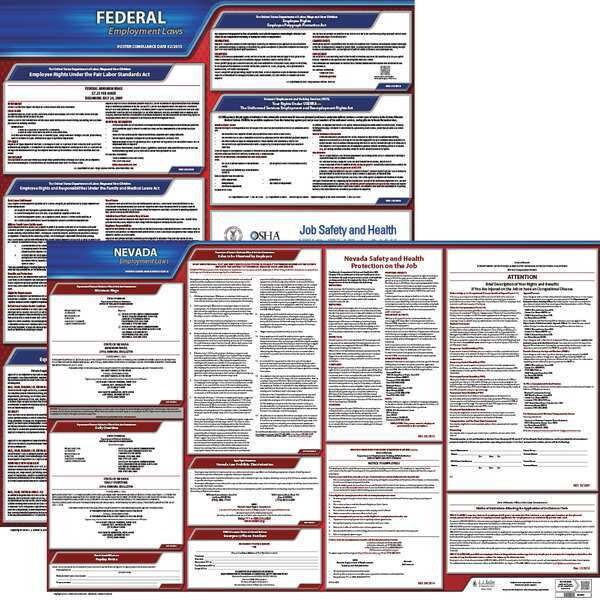 Jj Keller LaborLaw Poster, Fed/STA, NV, ENG, 20inH, 3yr - 100-NV-3