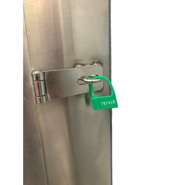 Omnimed Tamper Evident Safety Lockout Seals (Numbered), Green, PK100 - 484107_G