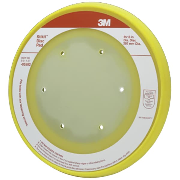 3M 3M Abrasive Disc Back-up Pad 05582, Dust Free, 8 in, 1/Case - 5582