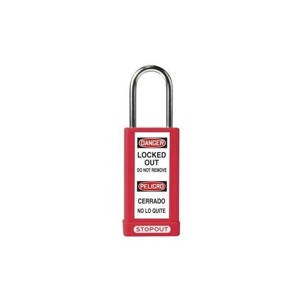 Accuform STOPOUT PLASTIC BODY ALUMINUM KDL818RD - KDL818RD
