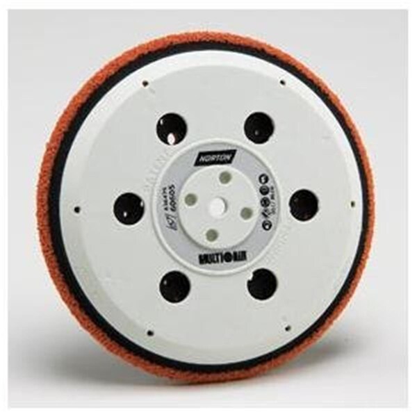 Norton Co 6in. Multi Air Speedgrip Soft BU Pad - Orange - NOR60605