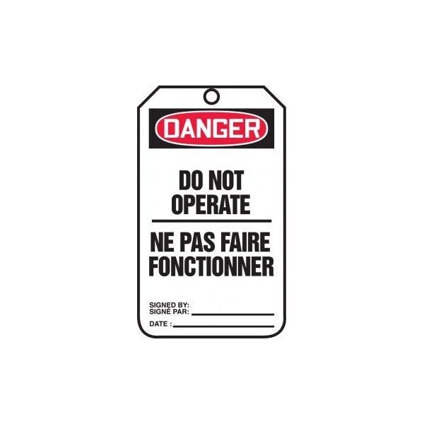 Accuform Caution, PF-Cardstock, 3-7/8 in Width, 1/4 in Height, , 5 PK - TCF176PTM