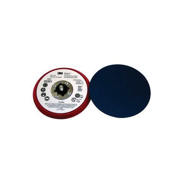 3M 3M Stikit Low Profile Disc Pad 20351, 5 inx3/8 inx5/16-24 External, 10 pr cs - 7000118611