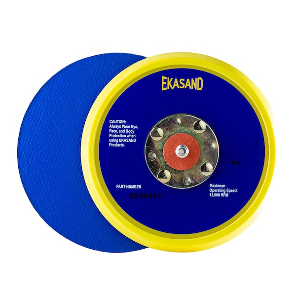 Uneeda Ekasand Sanding Disc Pad 5 Inch No Hole, Low Profile, 4-Rivet Vinyl Face For PSA - P-101419