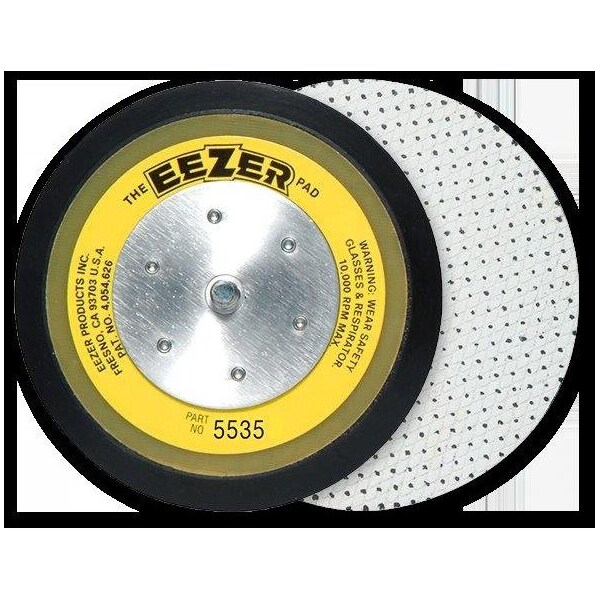 Eezer Products 5in PSA Backing Pad, Fully Molded, Epoxy-Glass Backing, Autobody & Fine Finishing, 10,000 RPM - 5535