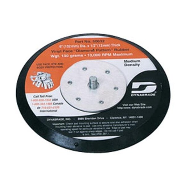 Dynabrade Dynabrade DYN-50632 6 In. Dia. Non-Vacuum Disc Pad; Vinyl-Face - DYN-50632