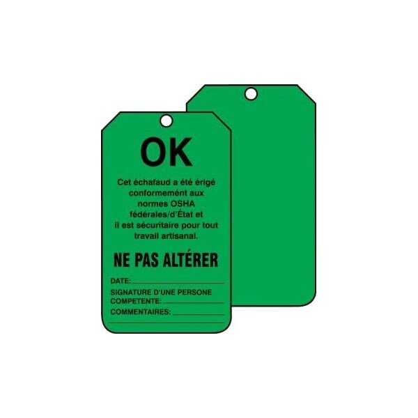 Accuform RP-Plastic, 3-1/4 in Width, 3/8 in Height, , 25 PK - FRTSS103CTP