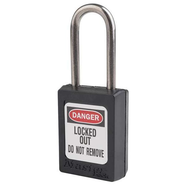 Master Lock Lockout Padlock, KA, Black, 1-13/16"H, PK12 - S31KAS12BLK