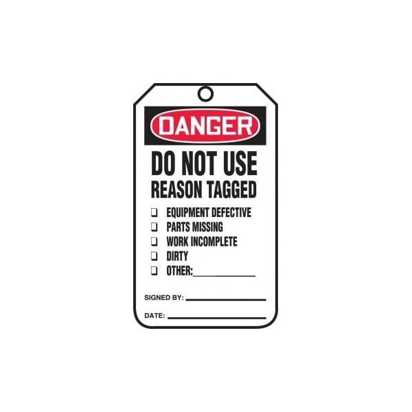 Accuform Self-Laminating RP-Plastic, 3-1/4 in Width, 0.55 in Height, , 25 PK - MDT259CTP