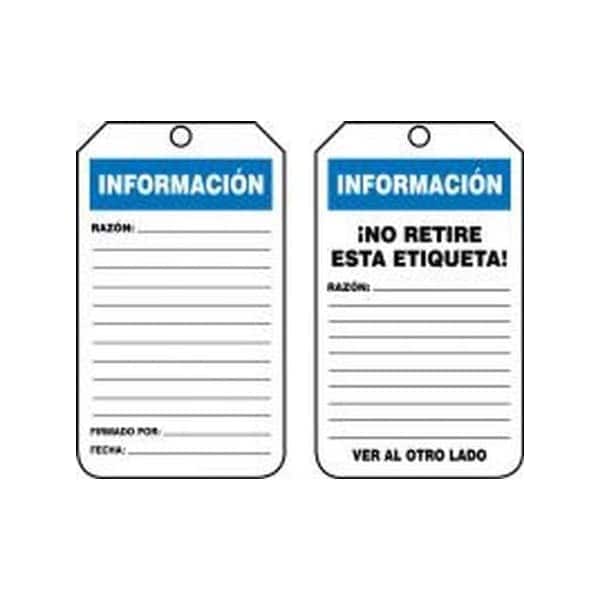 Accuform PF-Cardstock, 3-1/4 in Width, 1/4 in Height, , 25 PK - SHTRS241PTP