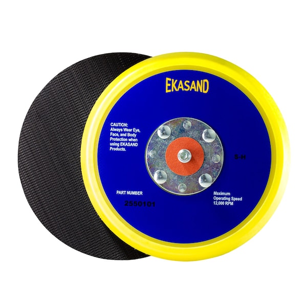 Uneeda Ekasand Sanding Disc Pad 5 Inch No hole, Low Profile, 4-Rivet Hook Face for Hook & Loop - P-101498