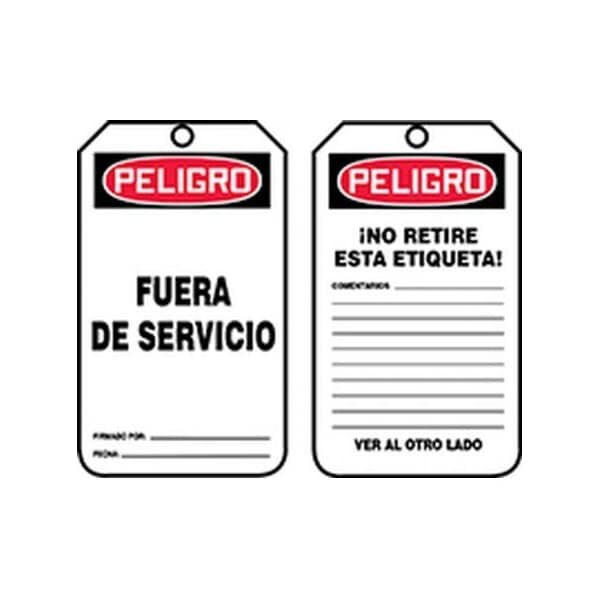 Accuform Danger, RP-Plastic, 3-1/4 in Width, 0.075 in Height, , 5 PK - SHMDT246LTM