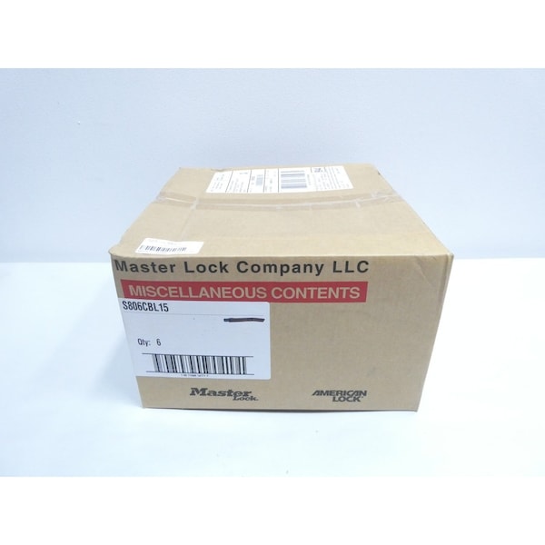 Master Lock ADJUSTABLE LOCK AND CABLE 15FT OTHER LOCKING DEVICE, 6PK - S806CBL15