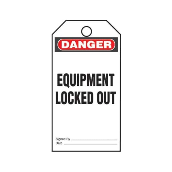 Panduit Safety Tag, Vinyl, 3 in Width, 5.75 in Height - PVT-96