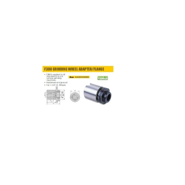 H & H Industrial Products F300 Grinding Wheel Adapter - 2420-0300