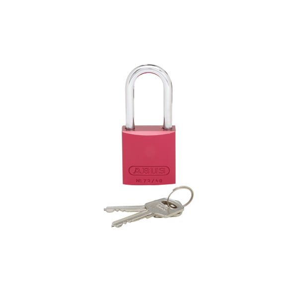 Panduit Aluminum Body Padlock, Long Shackle, Red - PSL-7-LS