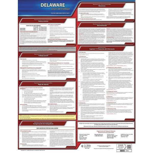 Jj Keller Labor Law Poster, State Labor Law, DE - 200-DE