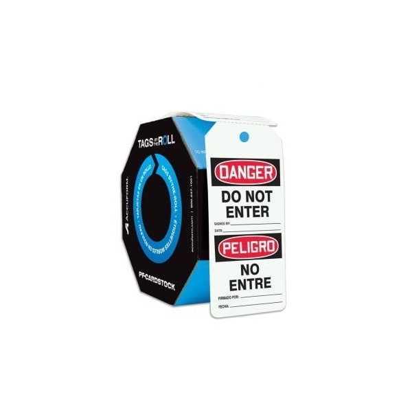Accuform Danger, PF-Cardstock, 6-5/8 in Width, 3-5/8 in Height - SBTAR104