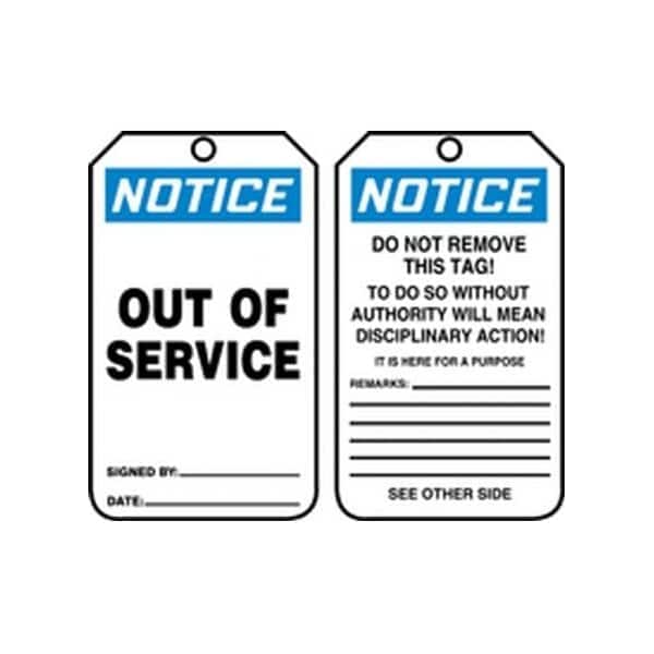 Accuform PF-Cardstock, 3-1/4 in Width, 1/4 in Height, , 25 PK - MDT801PTP