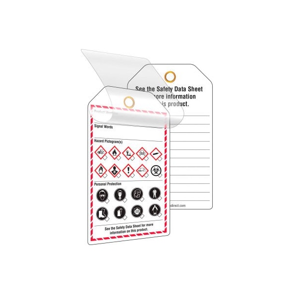 Top Tape And Label INCOM GHS1083 GHS Style Self-Laminating Workplace Tags, Printed, 24/Pack - GHS¬†1083.00