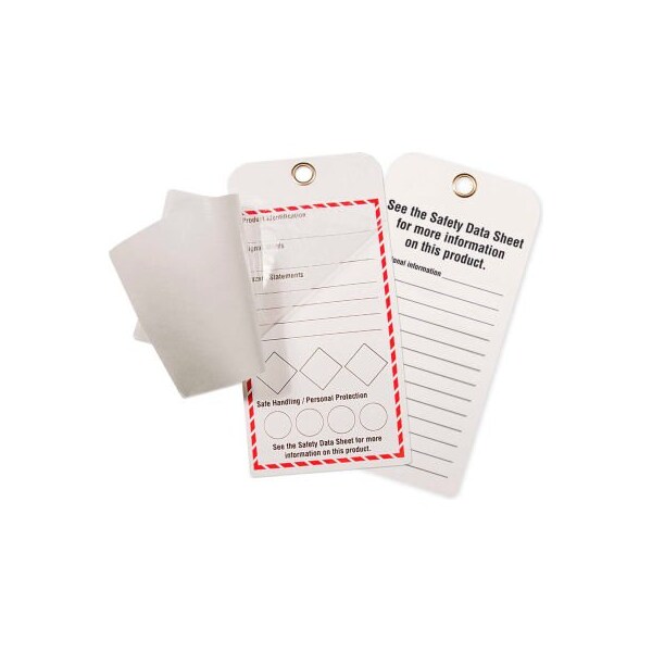 Top Tape And Label INCOM GHS1043 GHS Style Self-Laminating Workplace Tags, Blank, 25/Pack - GHS¬†1043.00