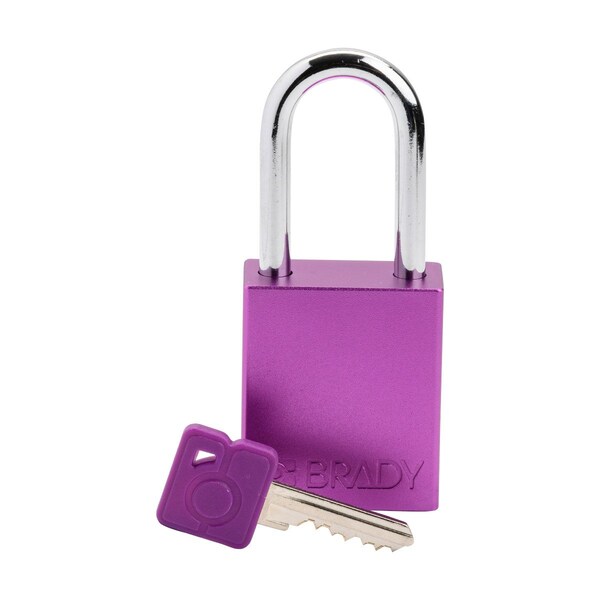 Brady Velocity Lockout Padlocks Aluminum 1.5in Shackle Clearance KD Purple - SDAL-PRP-38ST-KD