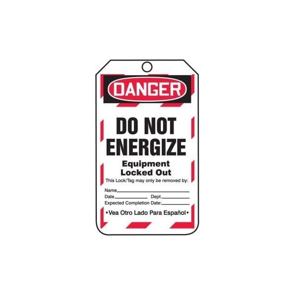 Accuform Danger, RP-Plastic, 3-7/8 in Width, 0.075 in Height, , 5 PK - TSP183PTM