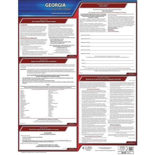 Jj Keller Labor Law Poster, State Labor Law, GA - 200-GA