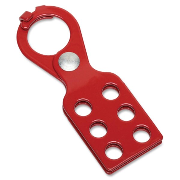 Clean All 534001 Lockout Tagout Hasp - Steel with Tabs  Red - CL3205503