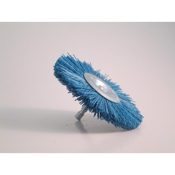 Dico Dico Nyalox 4 in. Fine Crimped Mandrel Mounted Wheel Brush Nylon 2500 rpm 1 pc - 541-784-4