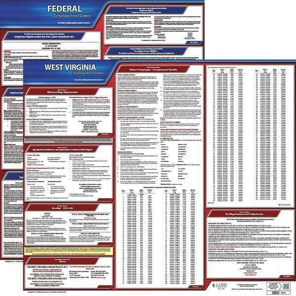 Jj Keller LaborLaw Poster, Fed/STA, WV, ENG, 20inH, 3yr - 100-WV-3