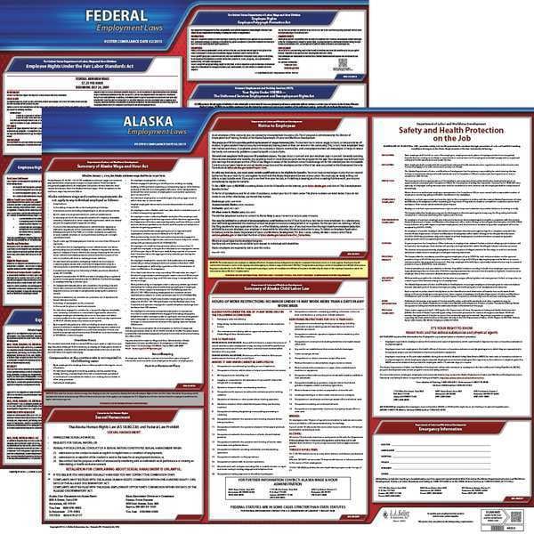 Jj Keller LaborLaw Poster, Fed/STA, AK, ENG, 20inH, 1yr - 100-AK-1