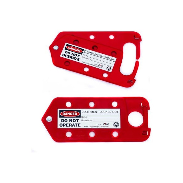 Zing ZING RecycLockout Lockout Tagout Hasp and Tag Combination, Recycled Plastic, 7102 - 7102
