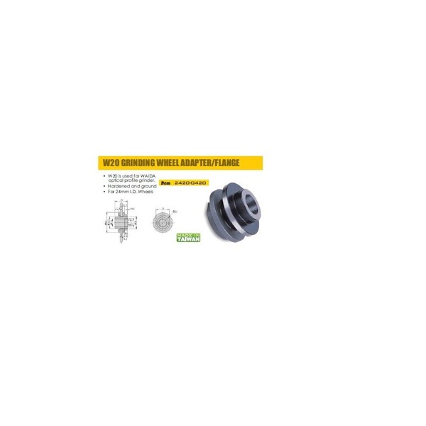 H & H Industrial Products W20 Waida Grinding Wheel Adapter - 2420-0420