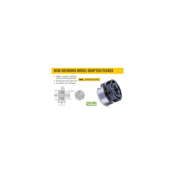 H & H Industrial Products W40 Waida Grinding Wheel Adapter - 2420-0440