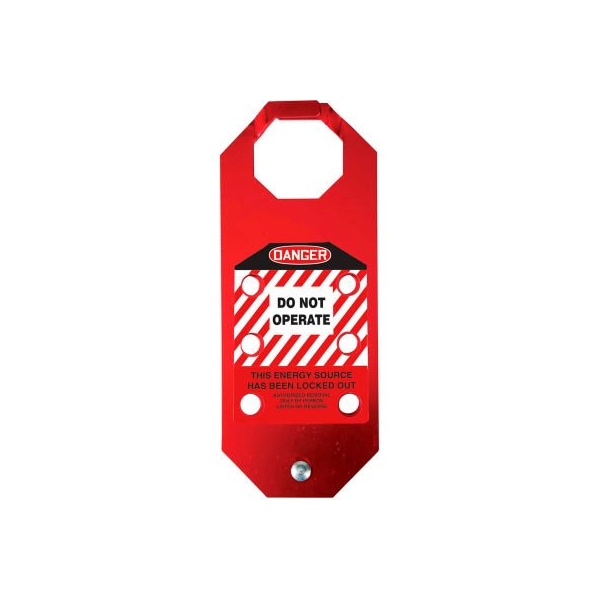 Accuform Accuform KDH641 Stopout Aluma-Tag Hasp, Danger Do Not Operate, Aluminum - KDH641