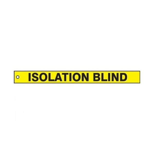 Accuform Safety Tags, ISOLATION BLIND, 2in x 21in, RP-Plastic, 5PK - MDT507PTM