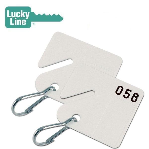 Lucky Line LuckyLine: 20 SQ SLT CAB TAG HK BLANK WHT, PK 20 - LKL-25900