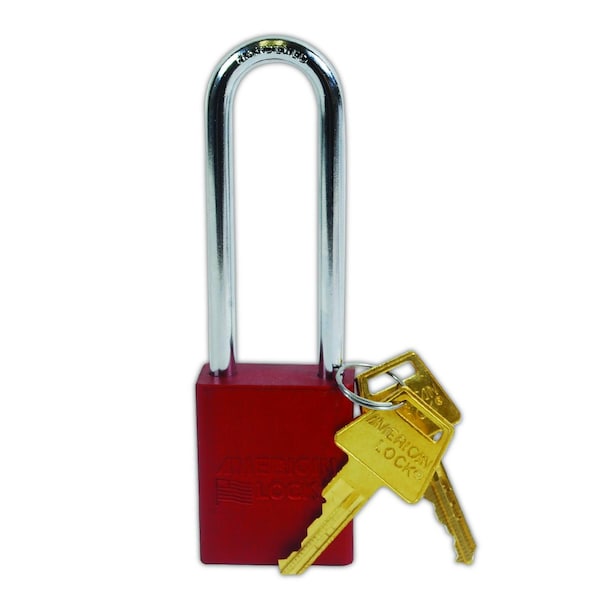 Master Lock Master Lock Safety Series A1107R American Lock Aluminum Padlock,  - A1107RED
