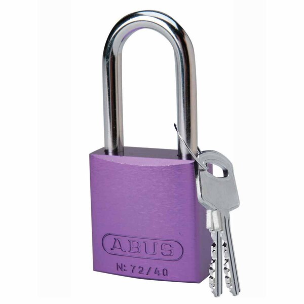 Brady Standard Safety Aluminum Padlock 1.5 in Aluminum Shackle KD Purple - 104576