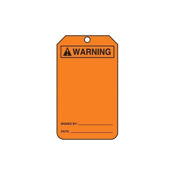 Accuform Safety Tags, BLANK TAGS, 5.75in x 3.25in, PF-Cardstock, 25PK - MWGT202CTP