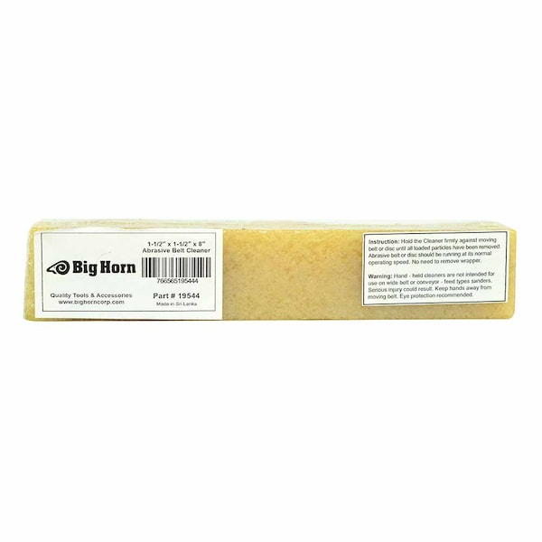 Big Horn 1-1/2 x 1-1/2 x 8 Inch Abrasive Belt Cleaner - 19544