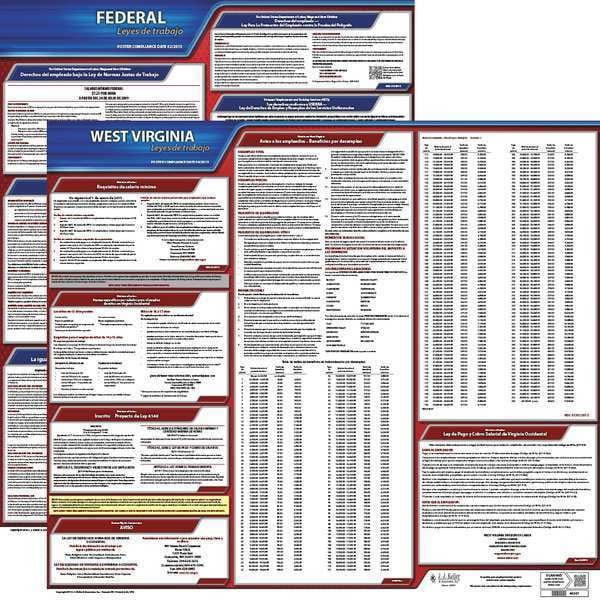 Jj Keller Labor Law Poster Kit, WV, Spanish, 19 In. W - 200-WV-K
